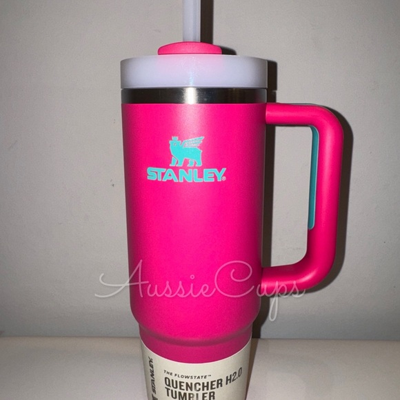 Stanley Passion Pink 30 oz Quencher Tumbler, Hot Pink & Turquoise, Minor Flaws - Picture 15 of 15